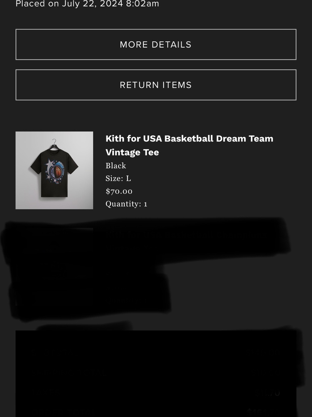 Kith vintage tee Dream Team USA Basketball Size L Mens Used - Picture 11 of 11